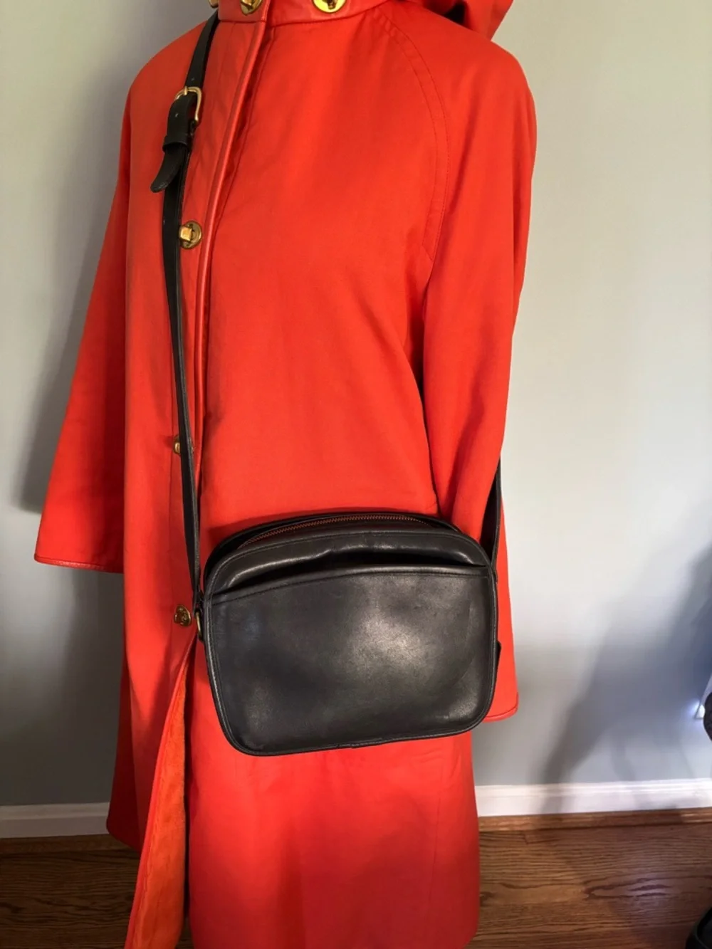 Vintage Coach Lewiston crossbody bag -black glove tanned leather - Picture 7 of 11